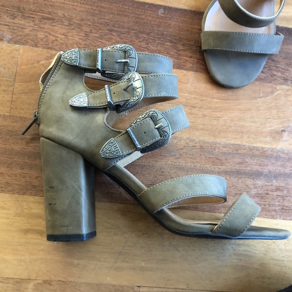 Qupid dark brown strappy heels - Picture 2 of 4